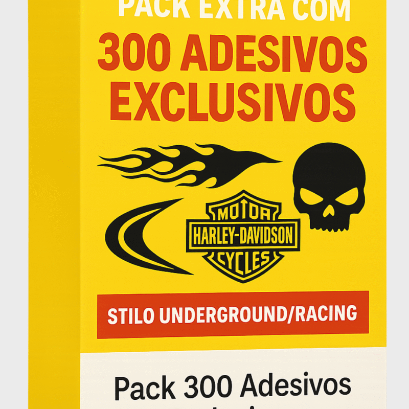 Pack Extra com 300 Adesivos Exclusivos